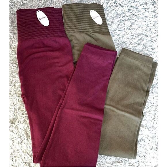 Anemone FLEECE LINED LEGGINGS set of two pair size medium - Picture 4 of 10